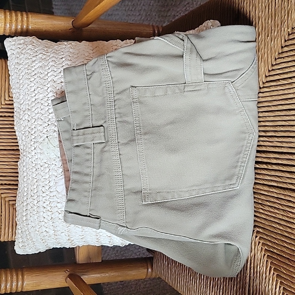 Duluth heavy duty canvas cargo shorts,  khaki,  size 36